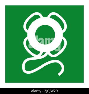 Simbolo di Lifebuoy di emergenza Sign isolate on White background,Illustrazione vettoriale EPS.10 Illustrazione Vettoriale