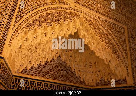 TELOUET, MAROCCO - 22 NOVEMBRE 2018 lavori di ristrutturazione del palazzo quasi ultimati Foto Stock