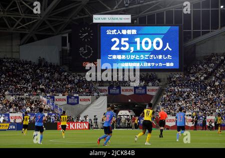 Hyogo, Giappone. 10th giugno 2022. General view Football/ Soccer : KIRIN Cup Soccer 2022 tra Giappone 4-1 Ghana al Noevir Stadium Kobe a Hyogo, Giappone . Credit: AFLO/Alamy Live News Foto Stock