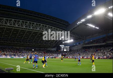 Hyogo, Giappone. 10th giugno 2022. General view Football/ Soccer : KIRIN Cup Soccer 2022 tra Giappone 4-1 Ghana al Noevir Stadium Kobe a Hyogo, Giappone . Credit: AFLO/Alamy Live News Foto Stock