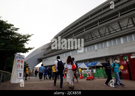 Hyogo, Giappone. 10th giugno 2022. General view Football/ Soccer : KIRIN Cup Soccer 2022 tra Giappone 4-1 Ghana al Noevir Stadium Kobe a Hyogo, Giappone . Credit: AFLO/Alamy Live News Foto Stock