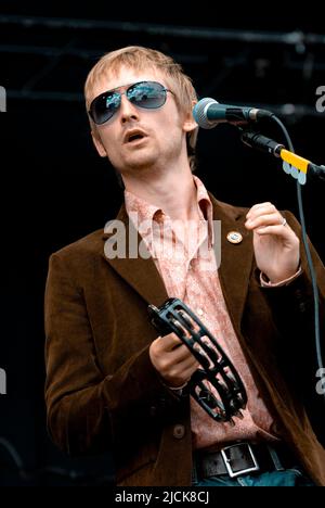 Neil Hannon - The Divine Comedy, V2006, Hylands Park, Chelmsford, Essex, Regno Unito - 19 agosto 2006 Foto Stock