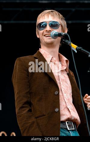 Neil Hannon - The Divine Comedy, V2006, Hylands Park, Chelmsford, Essex, Regno Unito - 19 agosto 2006 Foto Stock