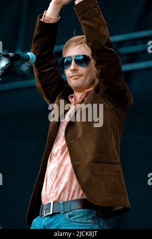 Neil Hannon - The Divine Comedy, V2006, Hylands Park, Chelmsford, Essex, Regno Unito - 19 agosto 2006 Foto Stock