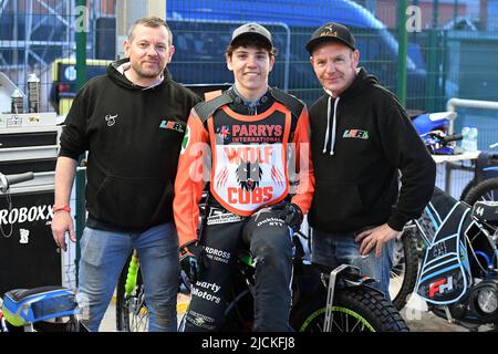 MANCHESTER, REGNO UNITO. GIUGNO 13th Luke Kileen durante la partita della SGB Premiership tra Belle Vue Aces e Wolverhampton Wolves al National Speedway Stadium di Manchester, lunedì 13th giugno 2022. (Credit: Eddie Garvey | MI News) Credit: MI News & Sport /Alamy Live News Foto Stock