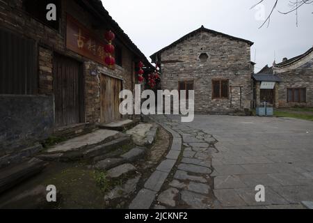 Trave a piastra, un antico villaggio Foto Stock