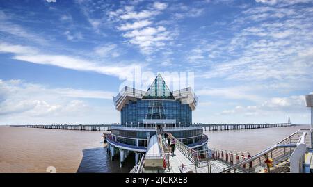 Ningbo cixi città hangzhou baia ponte di mare Foto Stock
