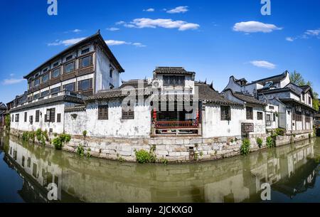 Nel quartiere jinshan di Shanghai Fengjing antica città Foto Stock