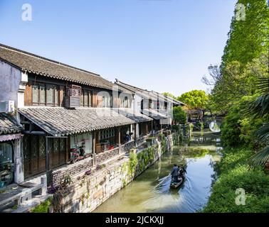 Nel quartiere jinshan di Shanghai Fengjing antica città Foto Stock