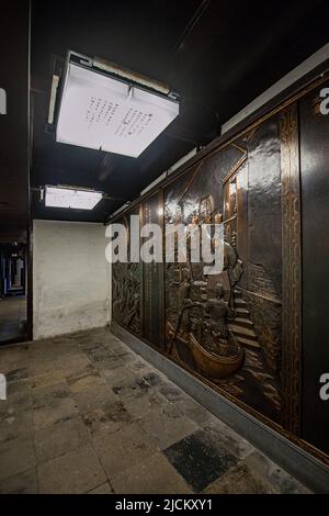 Ufficio a suzhou kunshan zhouzhuang città shen murali di rame Foto Stock