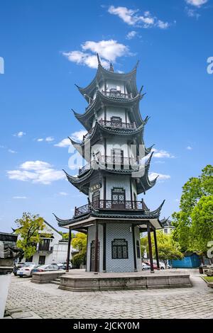 Città di Suzhou, provincia di jiangsu kunshan zhouzhuang città Quanfu torre Foto Stock