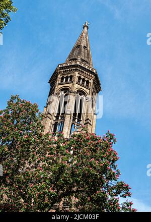 Berlin Zionskirche chiesa protestante esterno e steeple, Sion chiesa costruita in stile Neo-Romantic con mattoni di terracotta in Mitte,Berlin Foto Stock