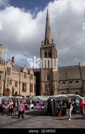 St Nicholas Church - St NIC's - a Durham Market Place, Durham, Inghilterra, Regno Unito Foto Stock