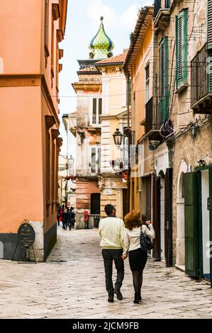 Vista sul villaggio meridionale di Sant'Agata de' Goti, Italia Foto Stock