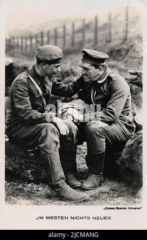 Ritratto di Lew Ayres e Louis Wolheim in tutto tranquillo sul fronte occidentale - Silent Hollywood era Foto Stock