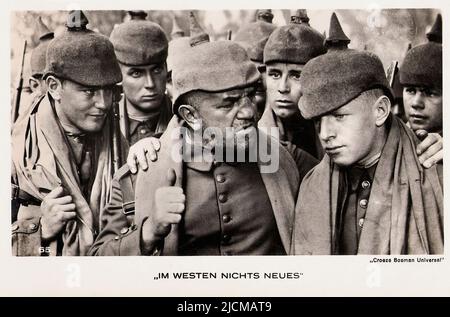 Ritratto di Lew Ayres, Louis Wolheim e Owen Davis jr. In tutto tranquillo sul fronte occidentale - era Silent Hollywood Foto Stock