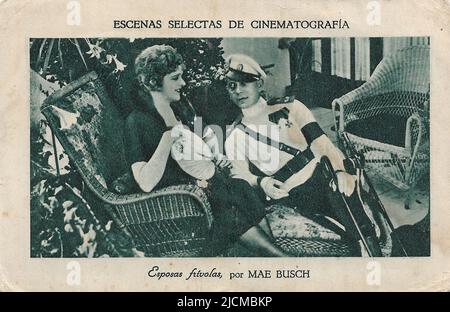 Ritratto di Erich von Stroheim e Miss Dupont in sciocco mogli (1922) - Silent Hollywood era Foto Stock