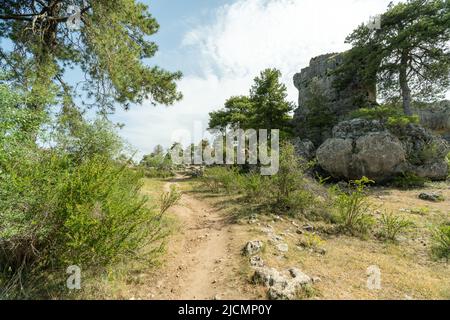 Ruta de los Callejones de las Majadas, Cuenca Castilla la Mancha España Foto Stock