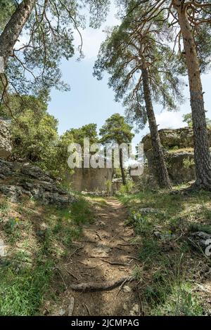 Ruta de los Callejones de las Majadas, Cuenca Castilla la Mancha España Foto Stock