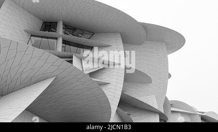Doha, Qatar - Maggio 05,2022 : Museo Nazionale del qatar nella città di doha. Foto Stock