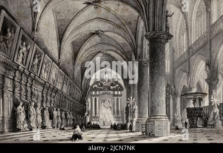 Chiesa di San Paolo, Anversa, Belgio, circa 1845 Foto Stock