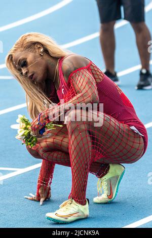 Shaa'Carri Richardson (USA) vince le 200m donne al Gran Premio di NYC 2022. Foto Stock