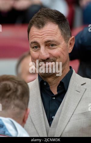 Varsavia, Polonia. 14th giugno 2022. Jerzy Dudek un ex calciatore della nazionale polacca durante la partita della UEFA Nations League, League A, Group 4 tra Polonia e Belgio al PGE National Stadium di Varsavia, Polonia il 14 giugno 2022 (Foto di Andrew SURMA/ Credit: Sipa USA/Alamy Live News Foto Stock