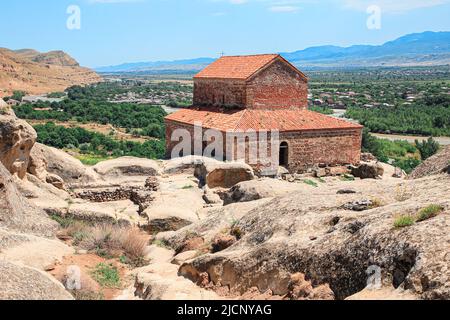 Uplistsikhe Cave City vicino a Gori, Cave Town. Antica Grotta Antica in Georgia. Foto Stock