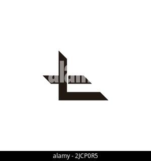 lettera lt semplice vettore di logo collegato a linee geometriche Illustrazione Vettoriale