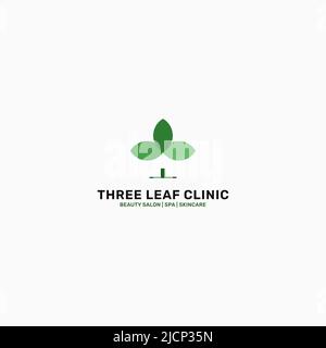 Logo della casa natura .Logo design casa salute, cura di bellezza, clinica di bellezza. Illustrazione grafica vettoriale Illustrazione Vettoriale