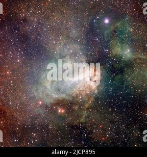 Omega Nebula M17 nella costellazione del Sagittario Foto Stock