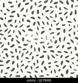 Motivo di sfondo astratto. Carino vettore senza cuciture ripetizione del piccolo terrazzo disegnato a mano in bianco e nero. Illustrazione Vettoriale