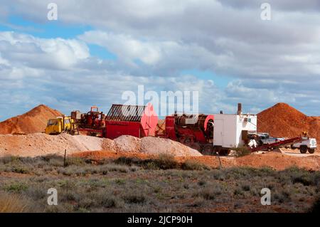 Opal Mining - Pedy di Coober - Australia Foto Stock