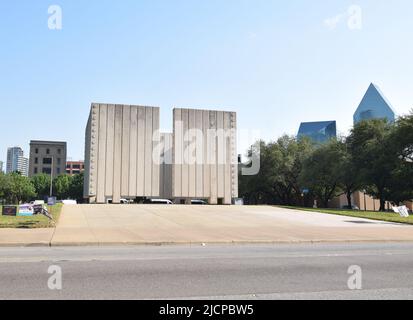 John F. Kennedy Memorial Plaza nel centro di Dallas, Texas Foto Stock