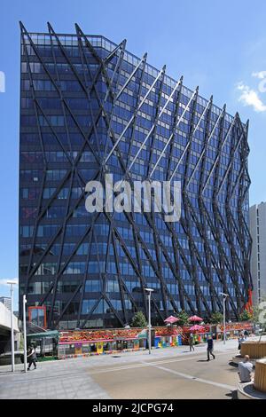 Il Brunel Building, parte del nuovo sviluppo di Merchant Square sul Canal Basin Grand Union, Paddington, Londra, Regno Unito Foto Stock