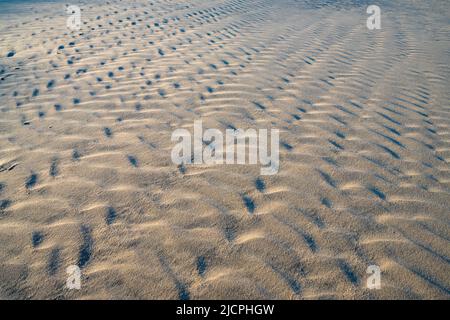 I modelli di ondulazione sui predoni a South Padre Island, Texas. Foto Stock