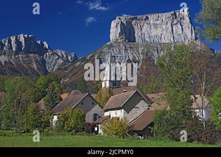 Francia, Isère, Chichilianne villaggio di Trièves, Parc Naturel Regional du Vercors, Foto Stock