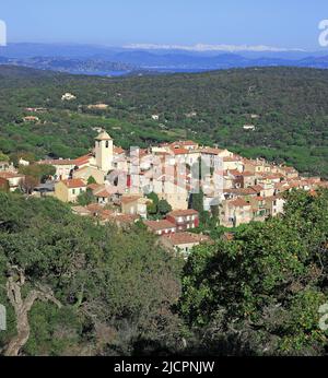 Francia, Var Ramatuelle villaggio situato sulla penisola di Saint-Tropez Foto Stock