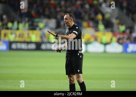 Joao Pedro Silva Pinheiro durante la partita della UEFA Nations League tra Romania e Montenegro , 14.06.2022, Stadion Giulesti , Bucarest , Cristi Stavri Foto Stock