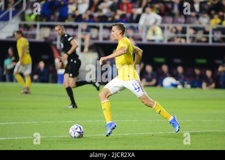 Nicusor Bancu durante la partita della UEFA Nations League tra Romania e Montenegro , 14.06.2022, Stadion Giulesti , Bucarest , Cristi Stavri Foto Stock