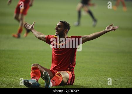 Marko Vukčević durante la partita della UEFA Nations League tra Romania e Montenegro , 14.06.2022, Stadion Giulesti , Bucarest , Cristi Stavri Foto Stock