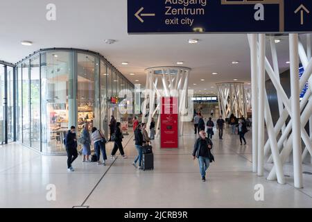 Stazione centrale di Wuppertal, Germania Foto Stock