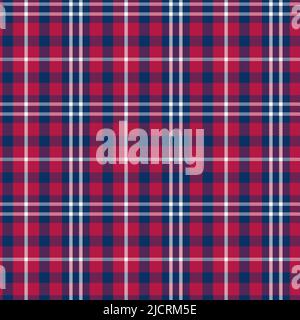 Plaid senza cuciture. Modello pastello a forma di gingham. Sfondo per il giorno della memoria, indipendente usa. Carta da parati, coperta. Illustrazione Vettoriale