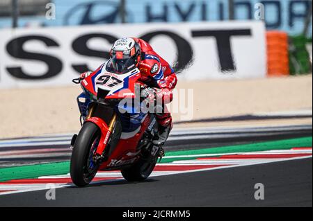 Misano Adriatico, Italia. 10th giugno 2022. Prove libere e Qualifiche, World Superbike - SBK a Misano Adriatico, Italy, June 10 2022 Credit: Independent Photo Agency/Alamy Live News Foto Stock