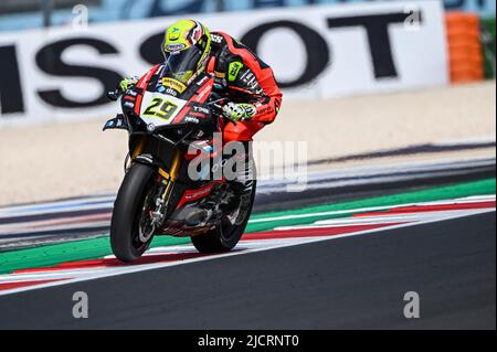 Misano Adriatico, Italia. 10th giugno 2022. Prove libere e Qualifiche, World Superbike - SBK a Misano Adriatico, Italy, June 10 2022 Credit: Independent Photo Agency/Alamy Live News Foto Stock