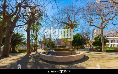Segorbe, Castellon, Spagna. Parco principale della città Foto Stock