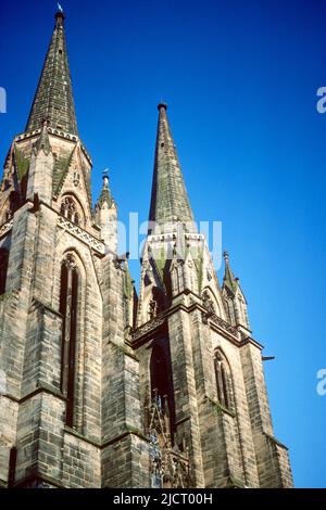 Chiesa di Santa Elisabetta, Marburg, Hessen, Germania Foto Stock