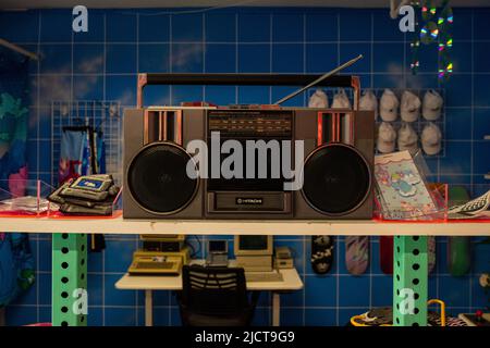 Retro 1980s Boombox Foto Stock