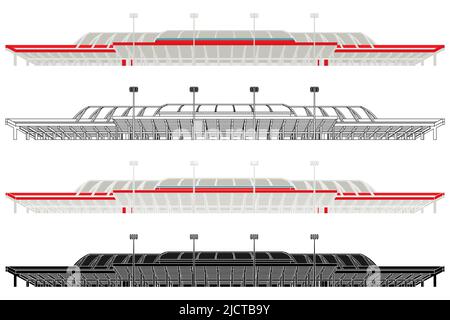 Stadio Aflitos a Recife, Brasile Illustrazione Vettoriale