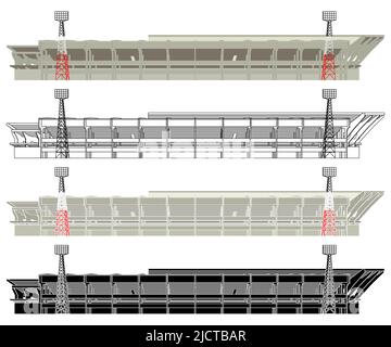 Stadio Arruda a Recife, Brasile Illustrazione Vettoriale